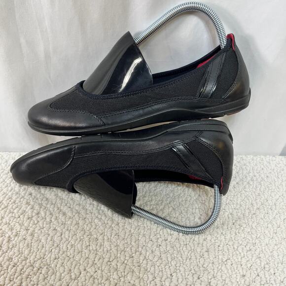 Women's Ecco Bluma Summer Ballerina Black Leather/Mesh EU40 US 9/9.5 - Picture 6 of 12